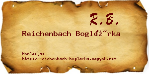 Reichenbach Boglárka névjegykártya